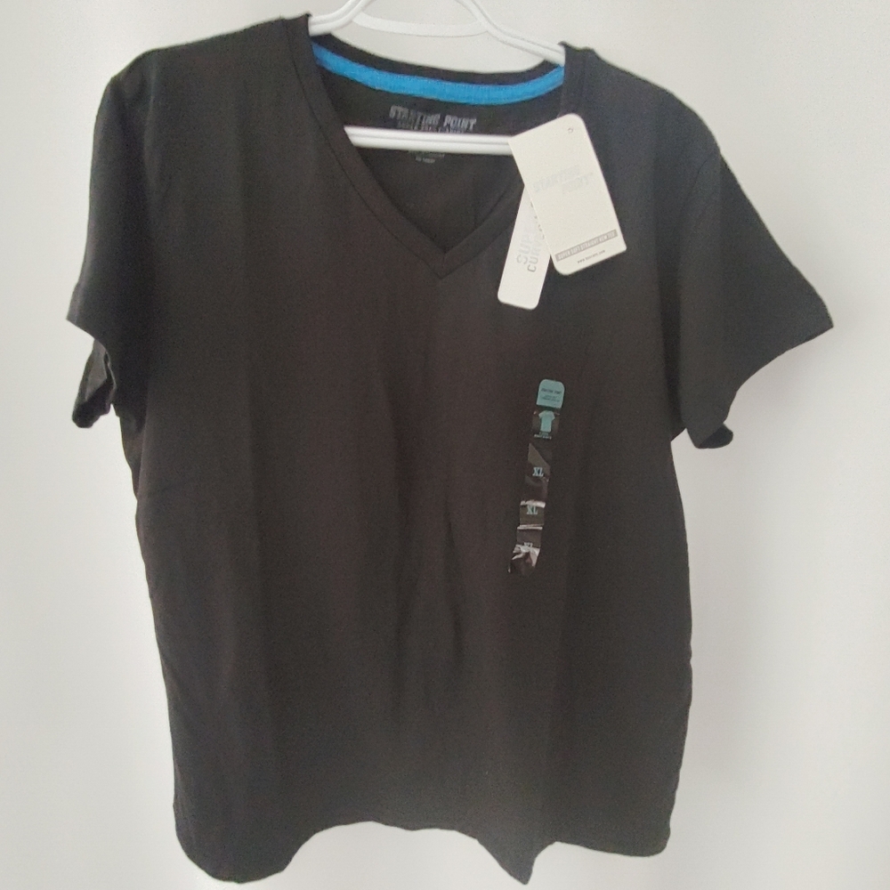 Black V-Neck Men's Shirt